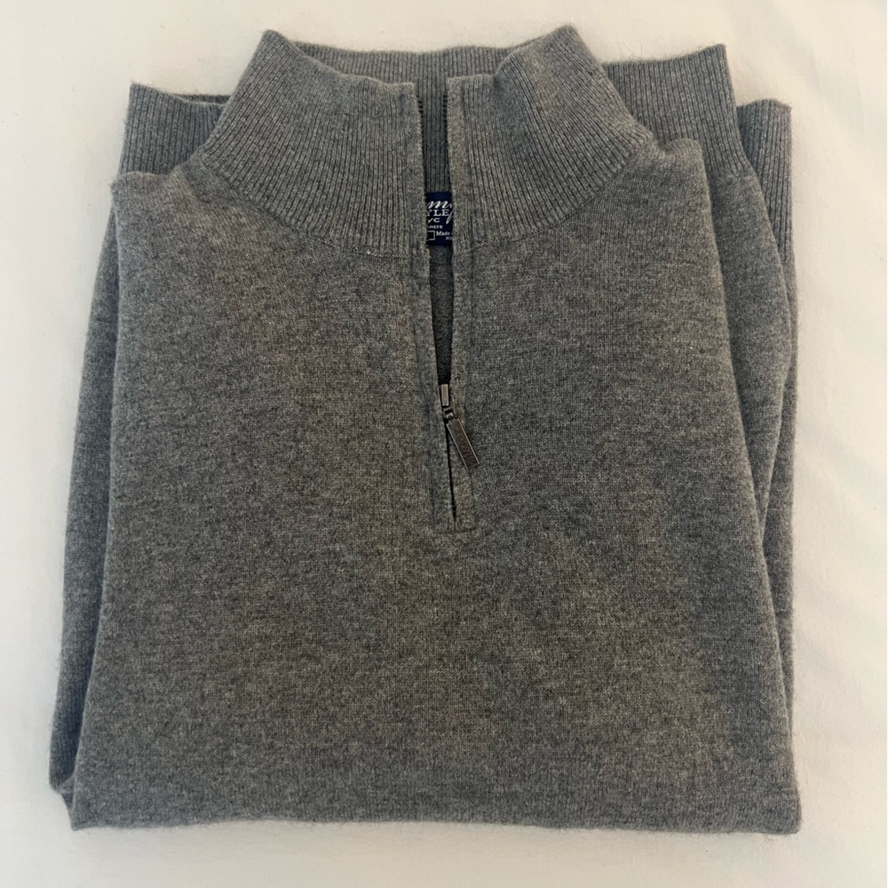 Jeremy Argyle NYC Cashmere Zip Sweater Half Zip
